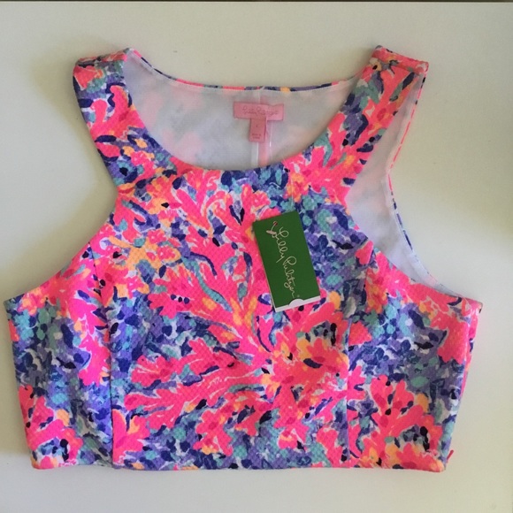 Lilly Pulitzer Tops - Lilly Pulitzer Malika top Coco Coral Crab New